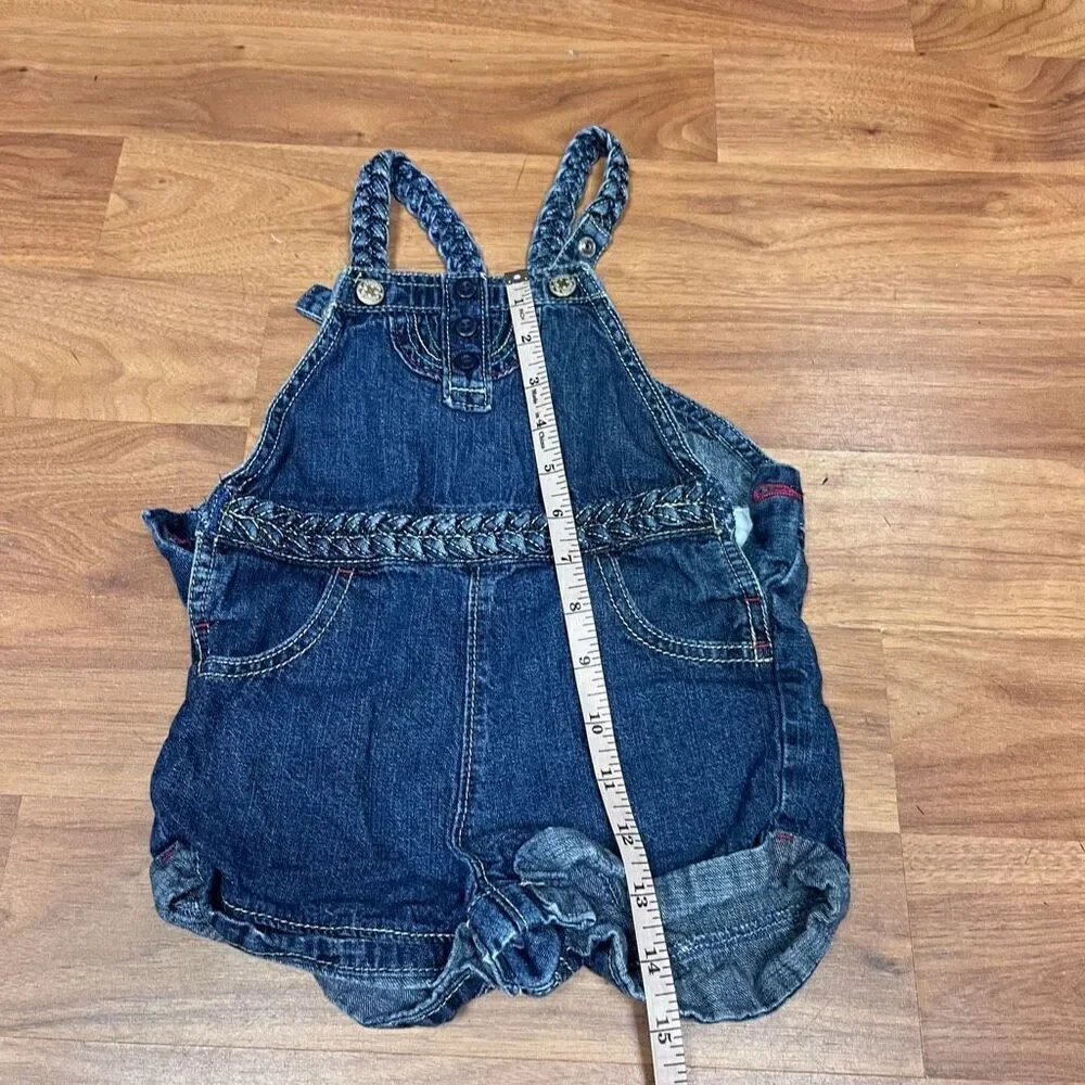 OshKosh B'gosh Bib Denim Shortalls Overalls Size 24 Months